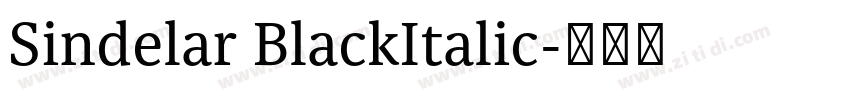Sindelar BlackItalic字体转换